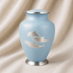 Azure Drift Dolphin Aluminum Urn image