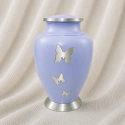Lavender Grace Butterfly Brass Urn image