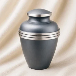 Graphite Crest Contemporary Aluminum Urn image