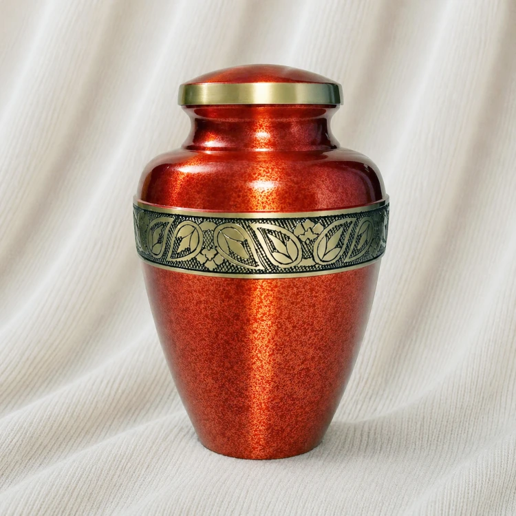 Crimson Legacy Brass Urn Image 1