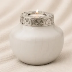 Ivory Lumière Memorial Candle Urn image