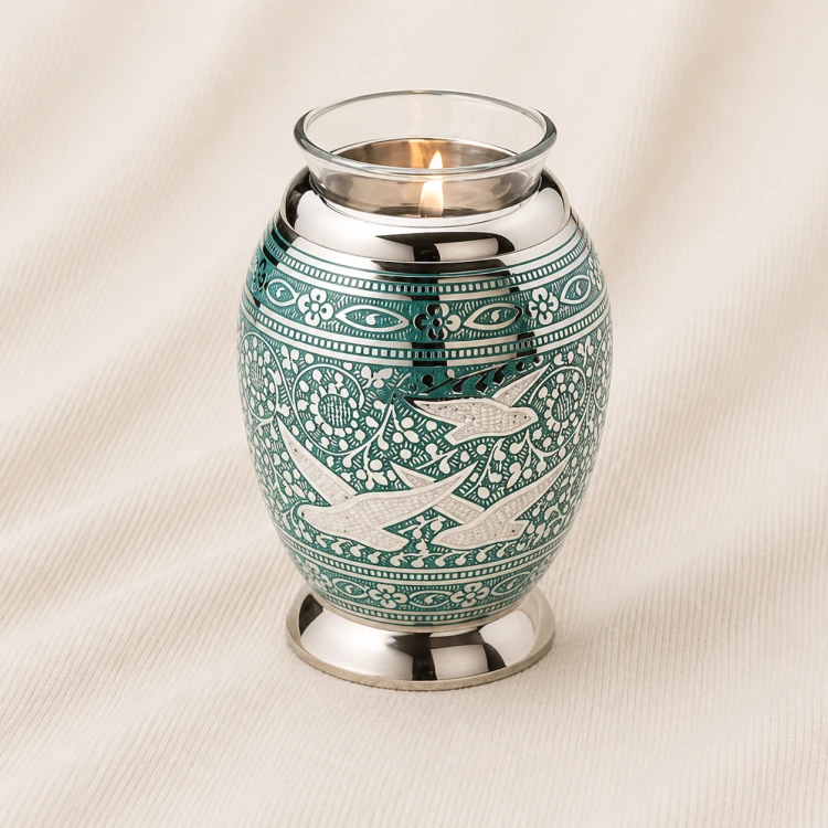 Verdant Voyage Candle Memorial Urn Image 1
