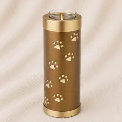 Golden Pawlight Memorial Candle Urn Tagline: image