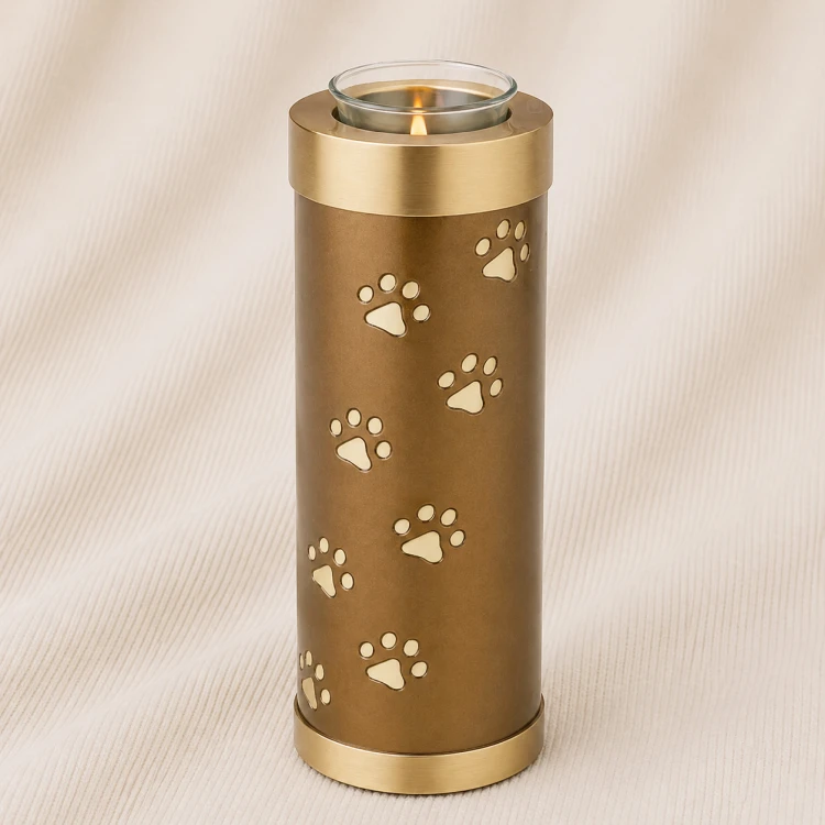 Golden Pawlight Memorial Candle Urn Tagline: Image 1