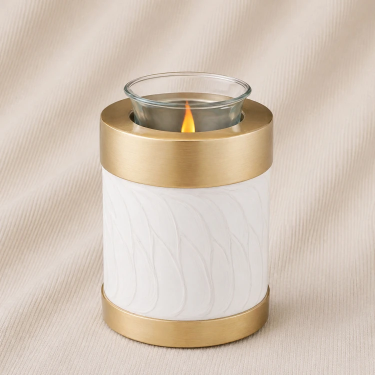 Ivory Aurum Glow Candle Urn Image 1