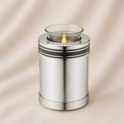 Platinum Linea Glow Candle Urn image