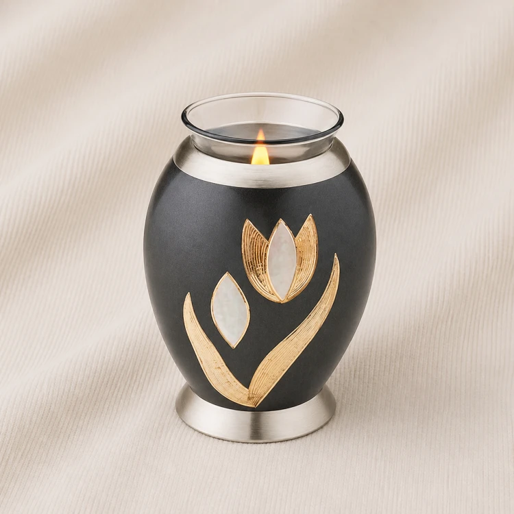 Midnight Lotus Radiance Candle Urn Image 1