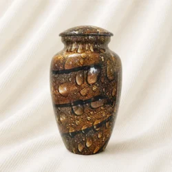 Golden Ember Leaf Memorial Urn image