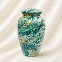 Emerald Tide Marble Memorial Urn image