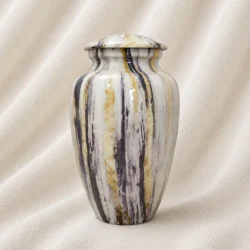 Golden Veil Marble Memorial Urn image