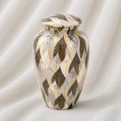 Golden Feather Elegance Memorial Urn image