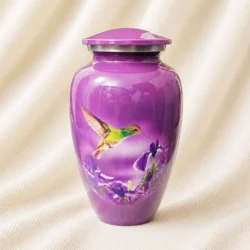 Amethyst Hummingbird Tribute Urn image