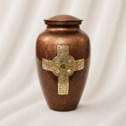 Sacred Cross Heritage Brass Urn image