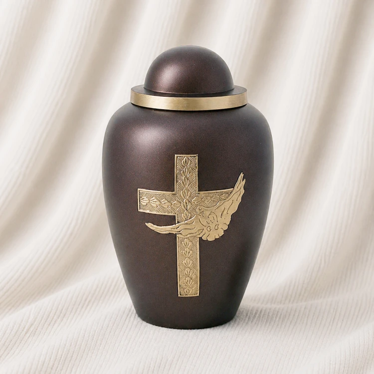 Graceful Spirit Brass Urn Image 1