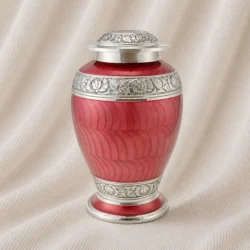 Crimson Heirloom Engraved Aluminum Urn image