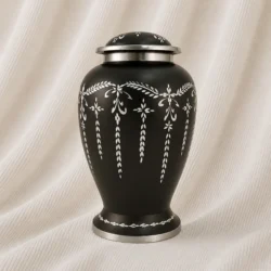Noir Filigree Remembrance Aluminum Urn image