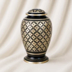 Infinity Pattern Brass Urn image