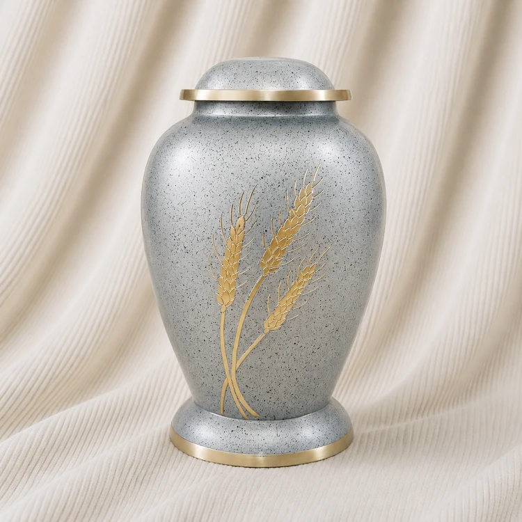 Golden Harvest Brass Urn Image 1