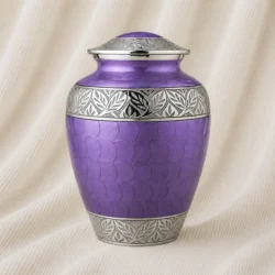 Violet Laurel Elegance Aluminum Urn image