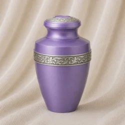 Amethyst Grace Engraved Aluminum Urn image