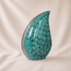Emerald Marble Teardrop Memorial Urn image