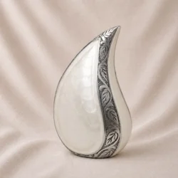 Ivory Pearl Teardrop Memorial Urn image