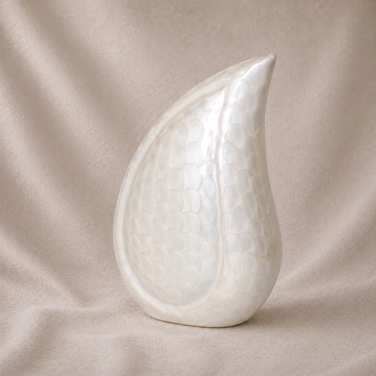 Pure Pearl Teardrop Memorial Urn Image 1