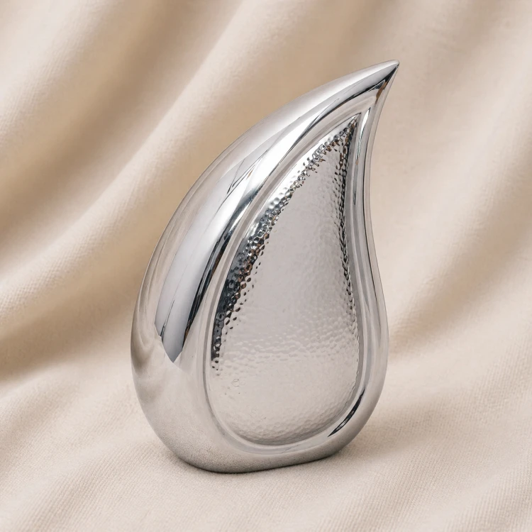 Silver Teardrop Essence Urn Image 1