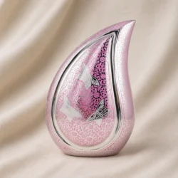 Blush Butterfly Teardrop Memorial Urn image