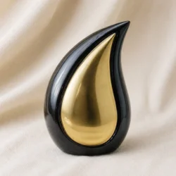 Midnight Gold Teardrop Memorial Urn image