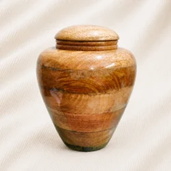 Natural Grain Handcrafted Wooden Urn image
