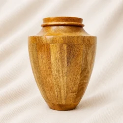 Classic Smooth Finish Wooden Memorial Urn image