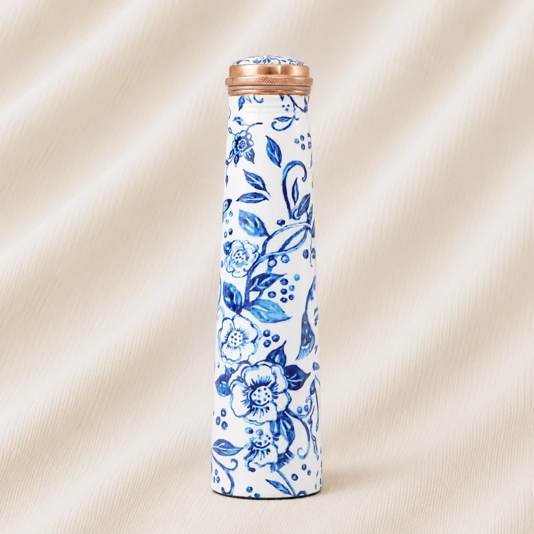 Azure Bloom Copper Bottle Image 1