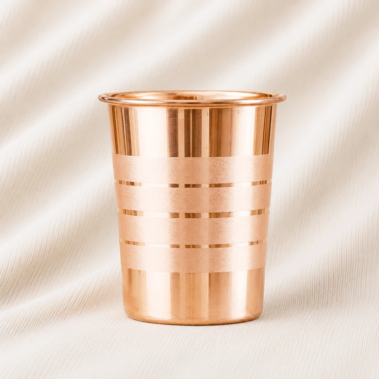 StripeCraft Copper Tumbler Image 1