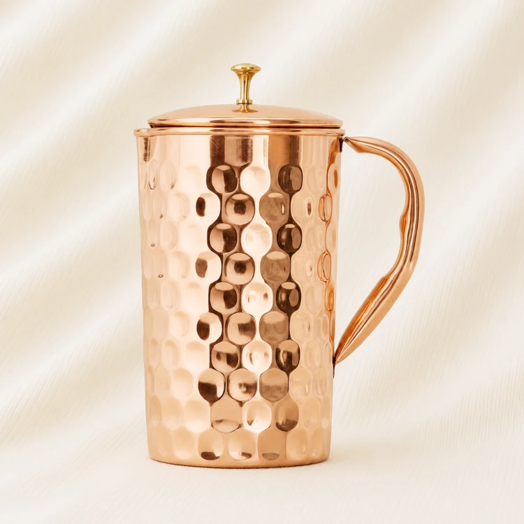 Orb Hammered Luxe Copper Jug Image 1