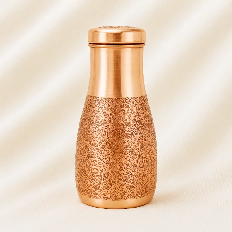 Heritage Engraved Copper Bottle Image 1
