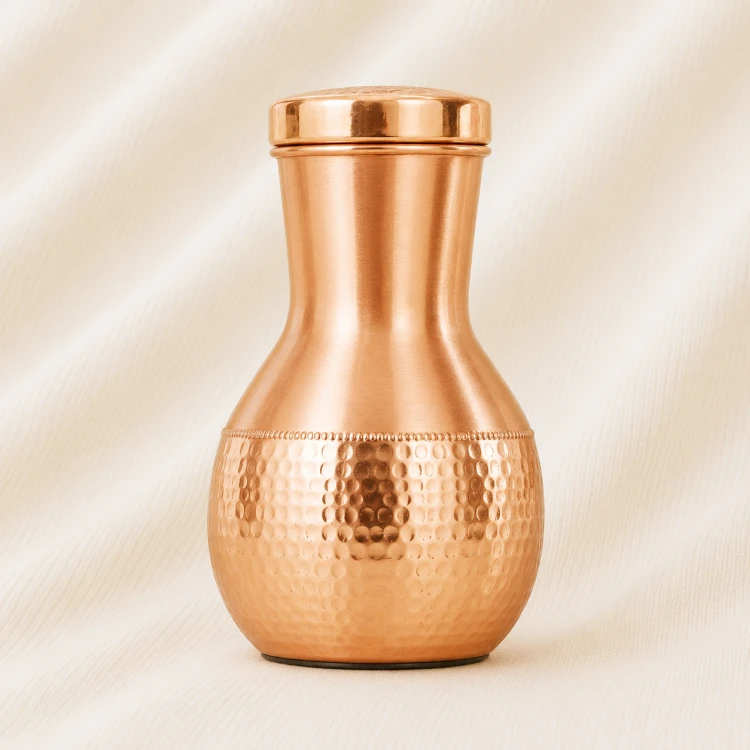 Royal Curve Hammered Copper Bottle Image 1