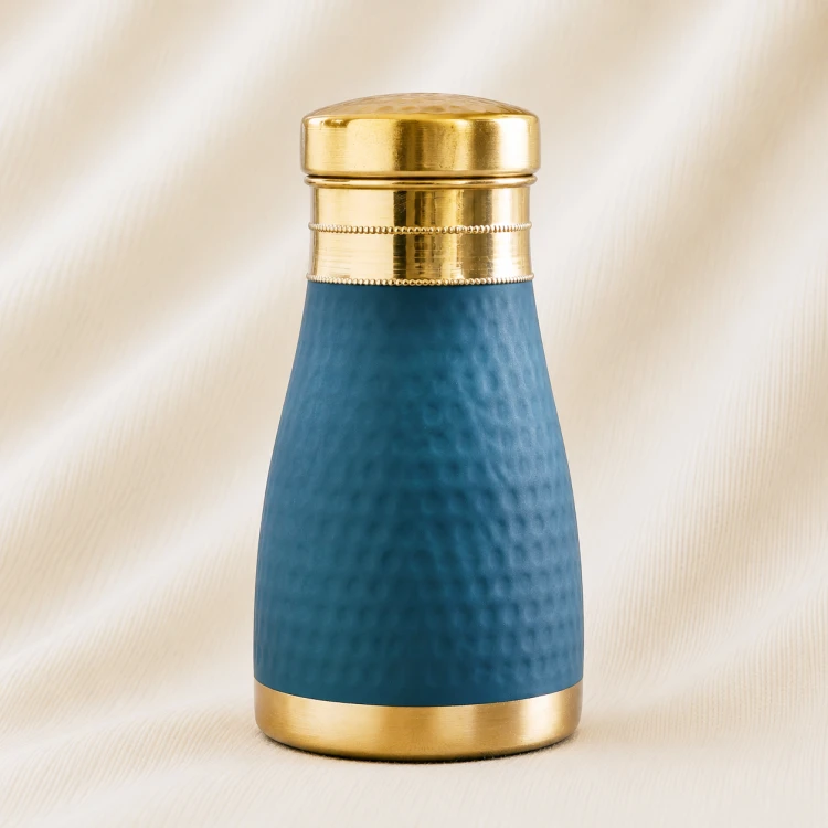 Royal Teal Gold Fusion Copper Bottle Image 1