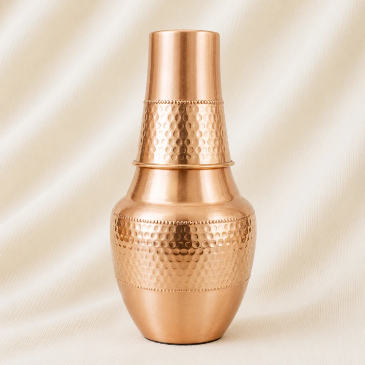 Regal Hammered Copper Carafe Bottle Image 1