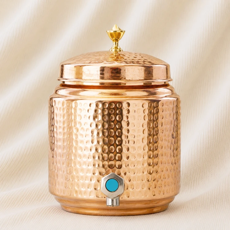Royal Hammered Copper Water Dispenser Image 1