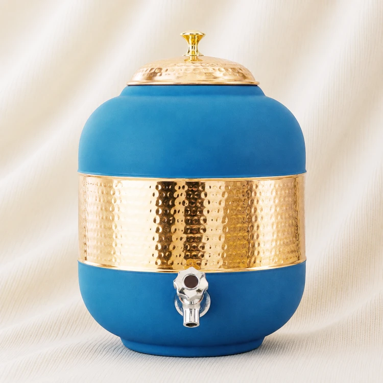 Royal Azure Gold Copper Water Dispenser Image 1