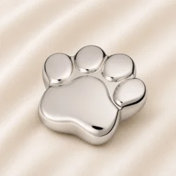 Silver Paw Shaped Pet Urn image